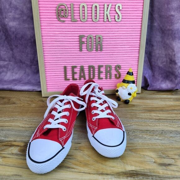 🔸️Airwalk Red & White Canvas Sneakers Size 8 - Picture 5 of 13